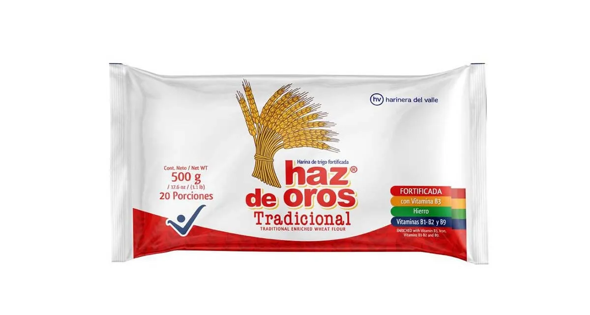 HARINA DE TRIGO HAZ DE OROS 500 GRS FORTIFICADA